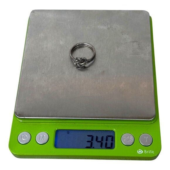 Sterling Silver Infinity Knot Ring Size 6.75 Double Friendship Love Vintage - Picture 7 of 10